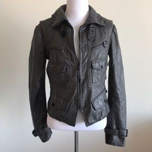 Grey Kenneth Cole  Motorcycle jacket Size XS
